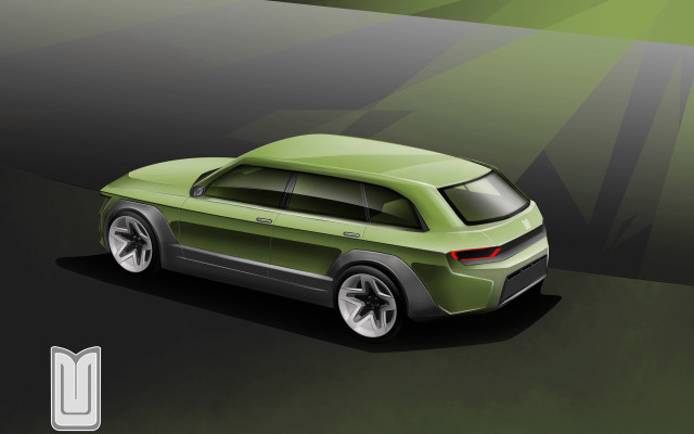 Green car graphic black green free wallpaper - medium preview image