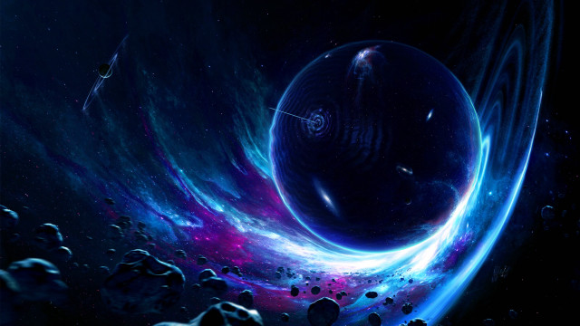 Space planet star swirls aurora #2 free wallpaper - medium preview image