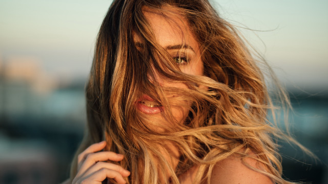 Blowing hair portrait old man free wallpaper - medium preview image