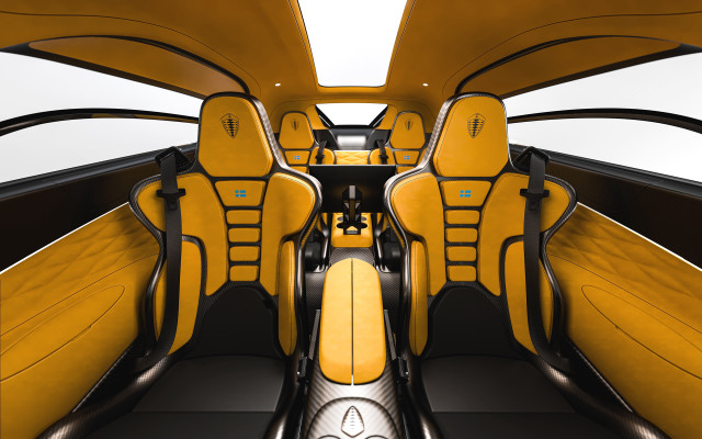Yellow black car interior rendering free wallpaper - medium preview image