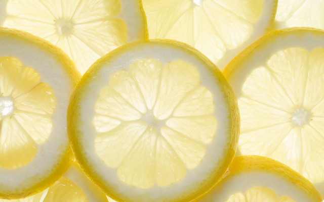 Lemon slice closeup tabletop background free wallpaper - medium preview image