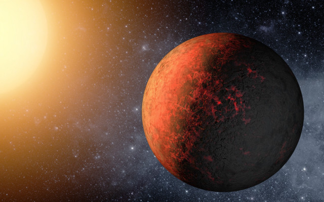 Red planet bright star space free wallpaper - medium preview image