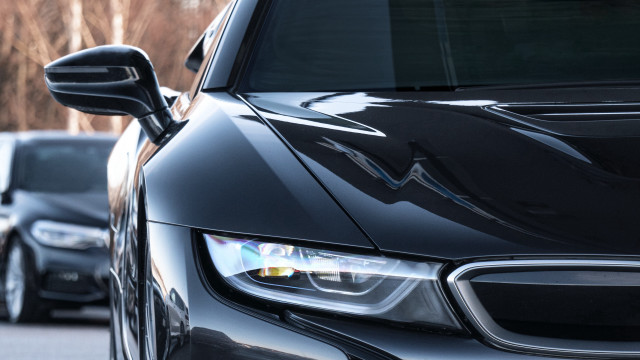 Car headlights street background photorealism free wallpaper - medium preview image