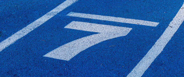 Seven blue parking stop sign free wallpaper - medium preview image