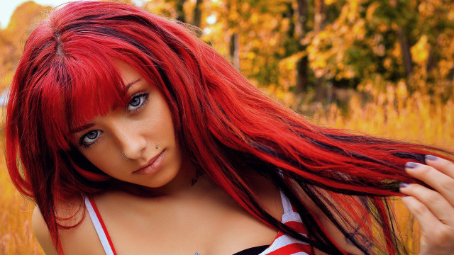 Alice mason red hair blowing free wallpaper - medium preview image