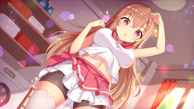 Girl dancing room window light free wallpaper - medium preview image
