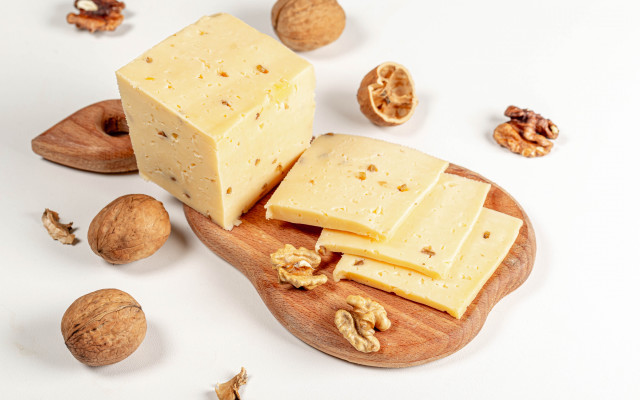Wooden cutting board cheese nuts free wallpaper - medium preview image