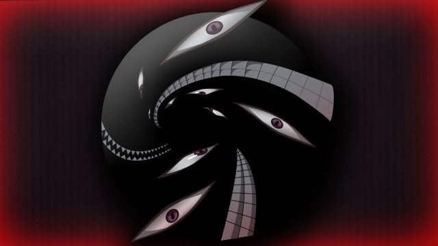 Black red spiral illusion portrait free wallpaper - medium preview image