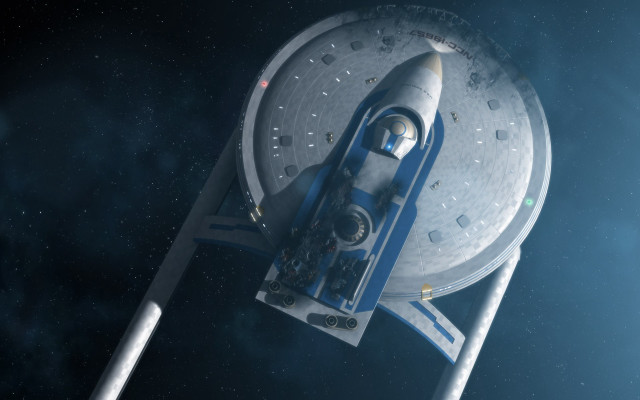 Space shuttle rocket astronaut city free wallpaper - medium preview image