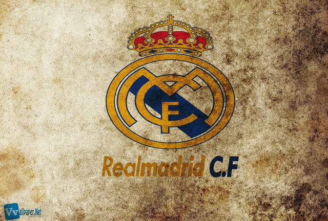 Grungy real madrid crest wall free wallpaper - medium preview image