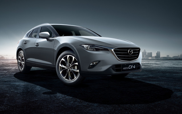 Silver car parking lot city free wallpaper - medium preview image