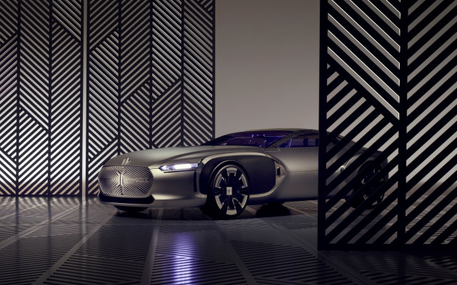 Futuristic car dimly lit room free wallpaper - medium preview image