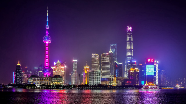 Cui bai city skyline night free wallpaper for desktop - medium preview image