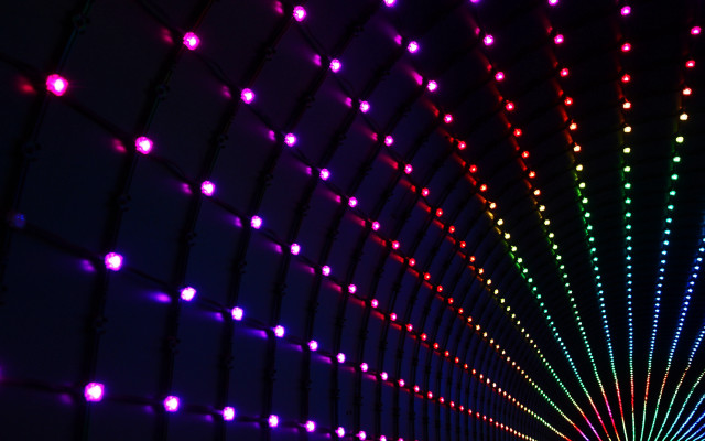 Tunnel lights hologram glowing cape free wallpaper - medium preview image