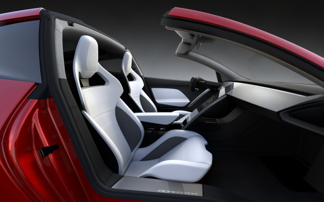 Red car black white interior free wallpaper - medium preview image