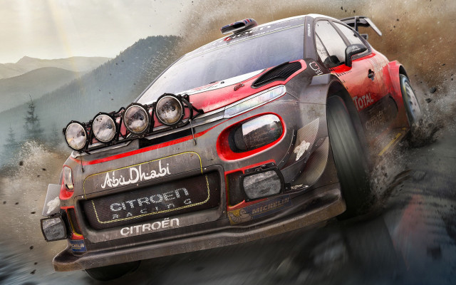 Mountain fog tire lights car free wallpaper - medium preview image