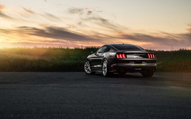 Mustang sunset clouds tiltshift backlit free wallpaper - medium preview image