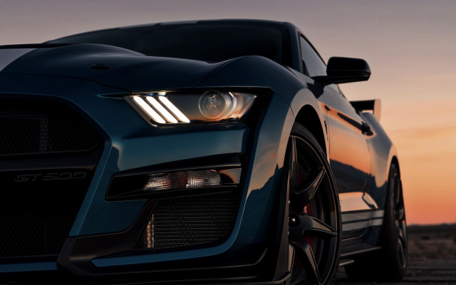 Cobra car hood up sunset free wallpaper - medium preview image