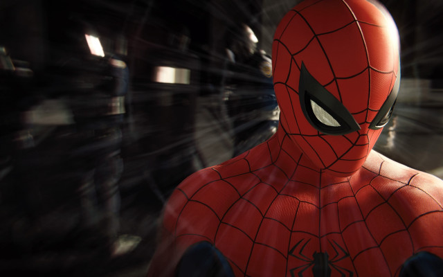 Spiderman red suit black mask free wallpaper - medium preview image