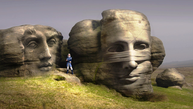 Rock face concrete matte ada free wallpaper - medium preview image