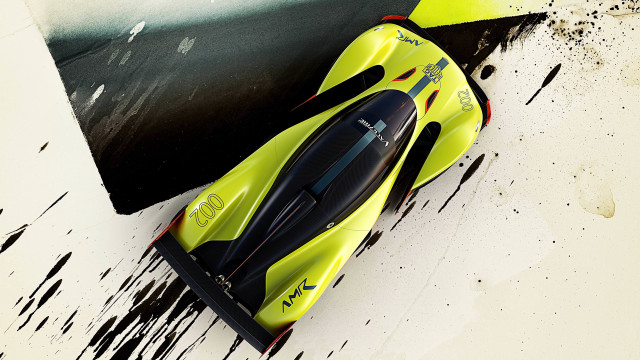 Yellow car black splatter room free wallpaper - medium preview image