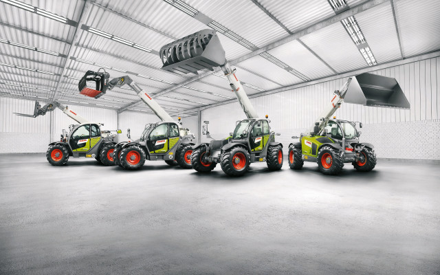 Tractors garage crane fork abstract free wallpaper - medium preview image