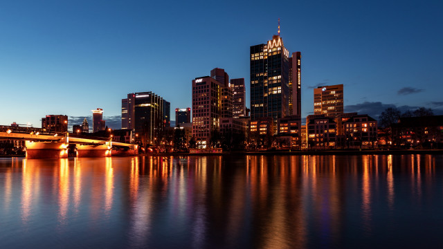 City skyline night bridge water #10 free wallpaper - medium preview image