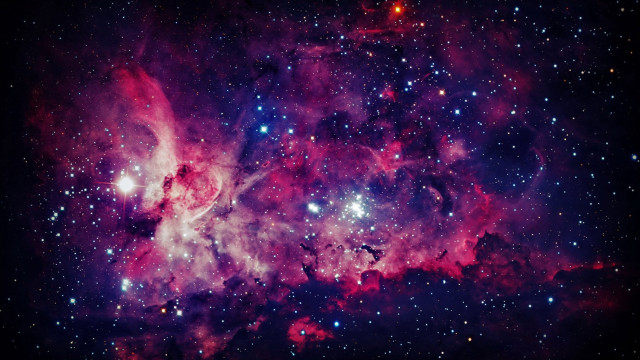Purple blue space stars cluster free wallpaper - medium preview image