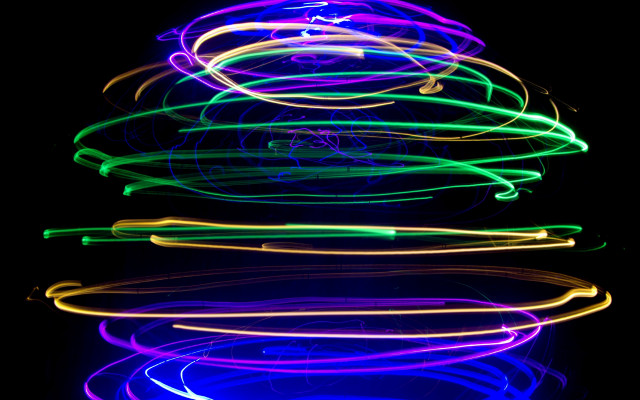 Neon glow dark blurry hologram free wallpaper - medium preview image