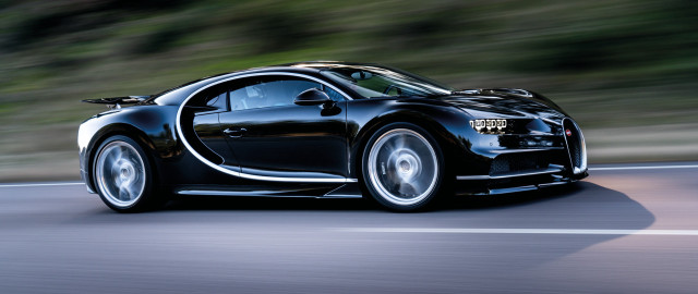 Bugatti driving motion blur vehicle free wallpaper - medium preview image