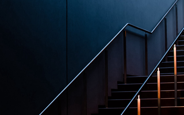 Staircase clock wall abstract cinematic free wallpaper - medium preview image
