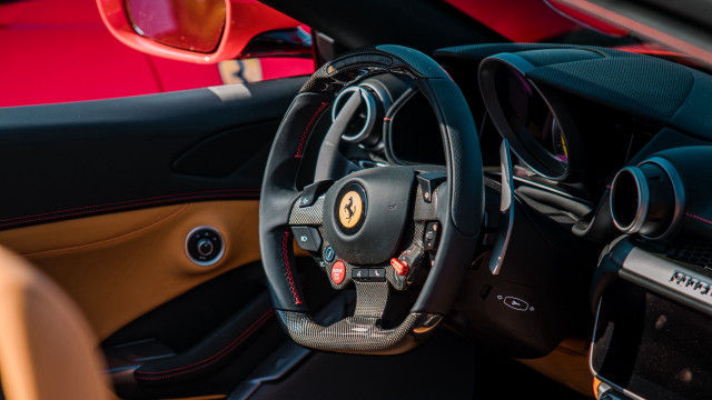 Car dashboard red car sunglasses free wallpaper - medium preview image