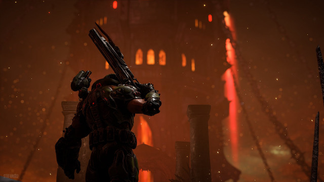 Man gun dark city red free wallpaper - medium preview image