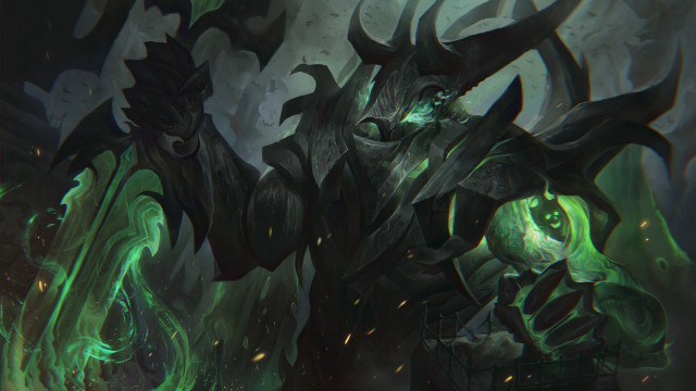 Demonic green eyed giant sword free wallpaper - medium preview image