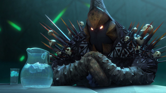 Strange creature skulls table water free wallpaper - medium preview image
