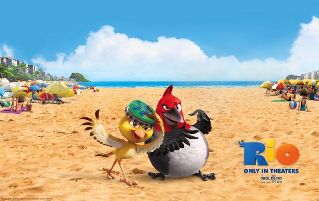 Cartoon character beach chicken woman free wallpaper - medium preview image