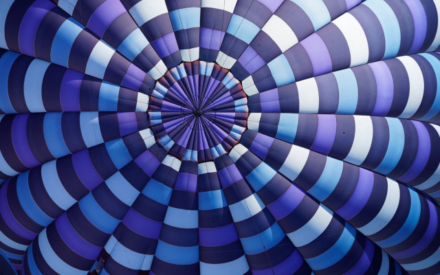 Blue white striped balloon circular free wallpaper - medium preview image