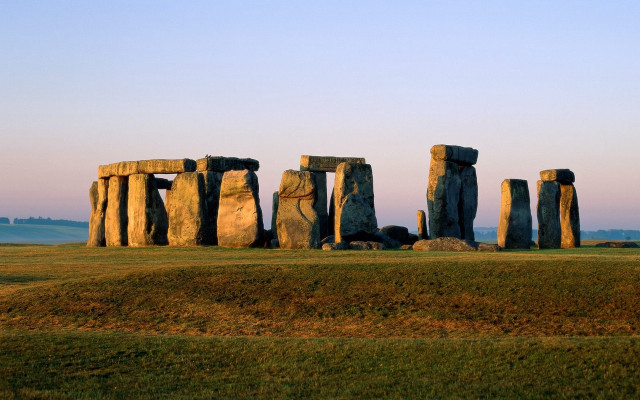 Large stone structure grassy field #6 free wallpaper - medium preview image