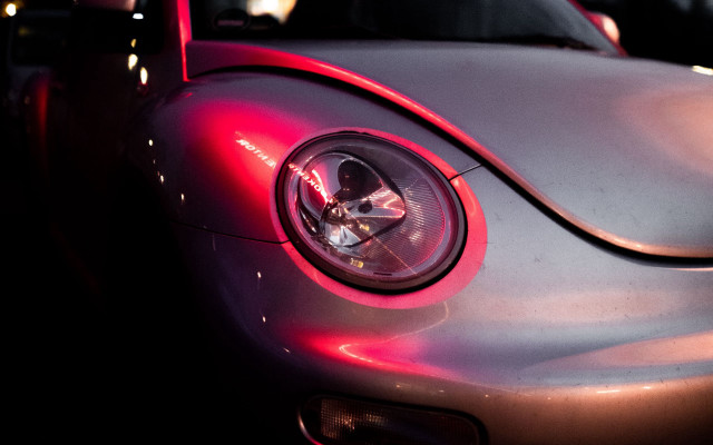 Car redlight retrofuturism neongirl longhair free wallpaper - medium preview image