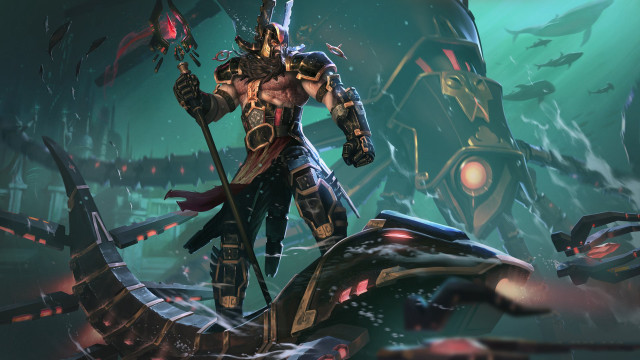 Armored man demon forest spear free wallpaper - medium preview image