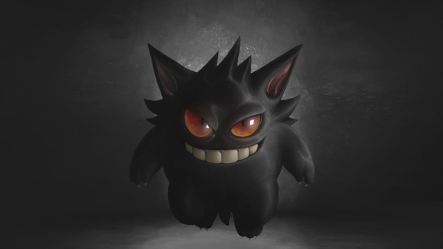Black cat red eyes smile free wallpaper - medium preview image