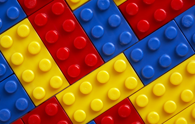 Lego closeup pattern colored red free wallpaper - medium preview image