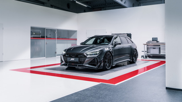 Car garage red stripe white free wallpaper - medium preview image