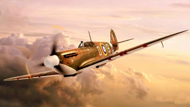 Small airplane cloudy sky person free wallpaper - medium preview image