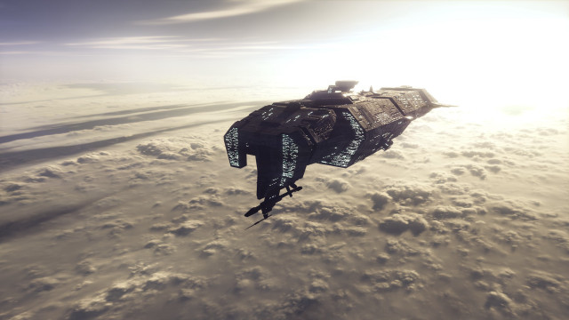 Space station clouds snow horizon free wallpaper - medium preview image