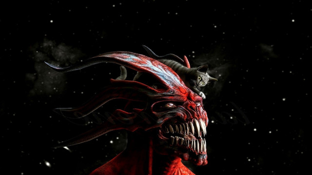 Demonic demon head demon tail free wallpaper - medium preview image