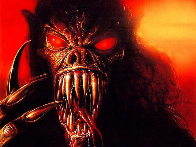 Demonic monster red eyes large free wallpaper - medium preview image