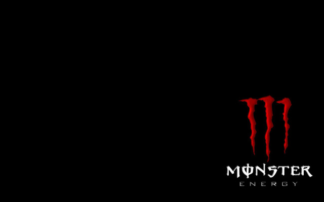 Monster logo black background red free wallpaper - medium preview image