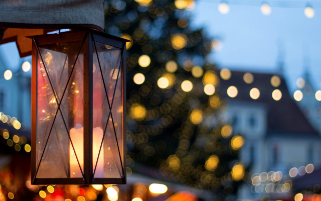 Lantern festival bokeh glow night free wallpaper - medium preview image