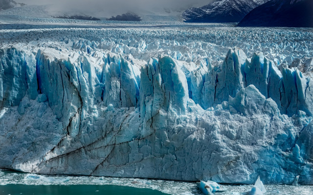 Large glacier ice mountains ecological free wallpaper - medium preview image